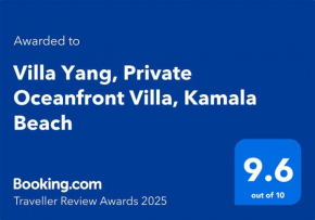 Villa Yang, Private Oceanfront Villa, Kamala Beach